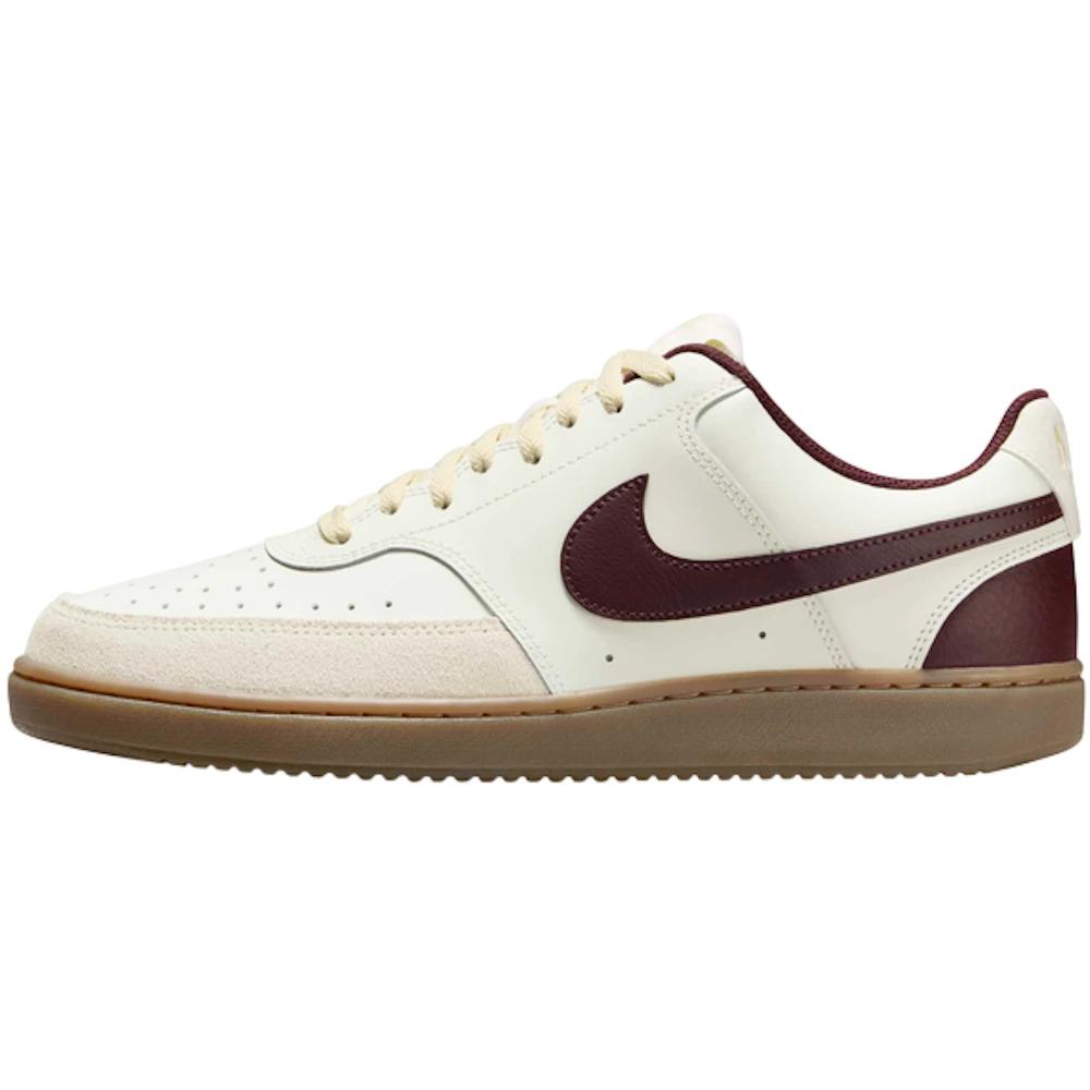 Nike Court Vision Lo Sc - Blanco / Bordo
